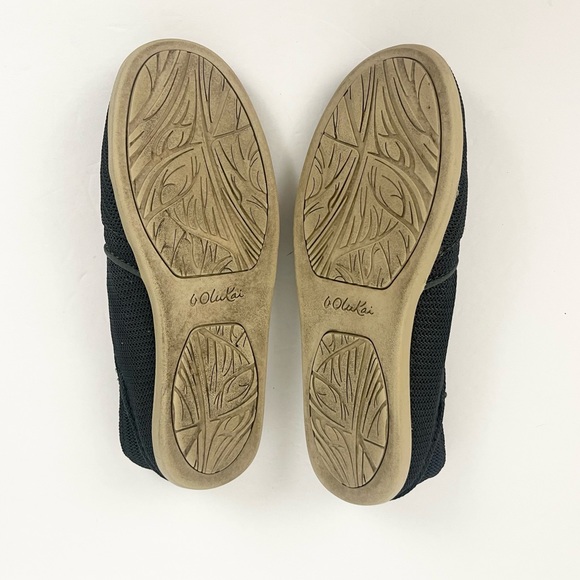 Olukai Waialua Mesh Black Gray Convertible Heel Womens Shoes Size 6 - Picture 9 of 11